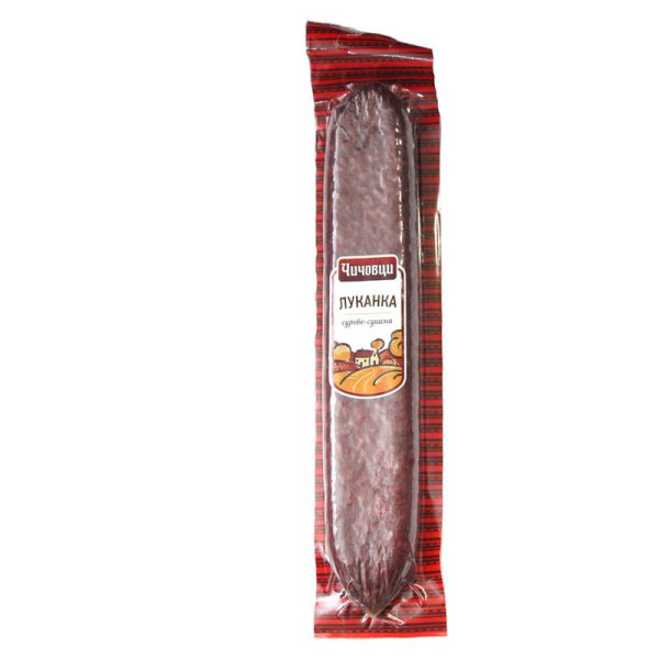 CHICHOVCI, Lukanka 240 g/10 Stk – traditionelle bulgarische Halbtrockensalami aus ausgewähltem Rind- und Schweinefleisch, fein gewürzt für intensiven Geschmack, ideal als Snack oder zum Teilen auf Platten.