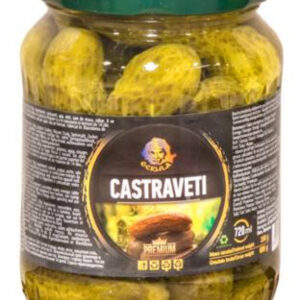 RO Gerula Gurken/Castraveti in Otet 720ml, knackige eingelegte Gurken in würziger Essiglake mit Salz und Zucker, ideal als Beilage, Snack oder zum Verfeinern von Gerichten.