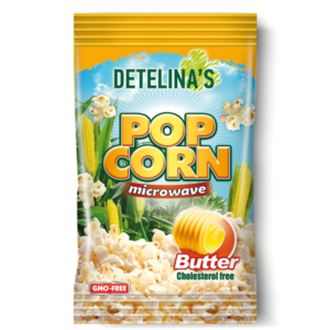 DETELINA, Popcorn für Mikrowelle 75 g/ 15 stk in Verpackung