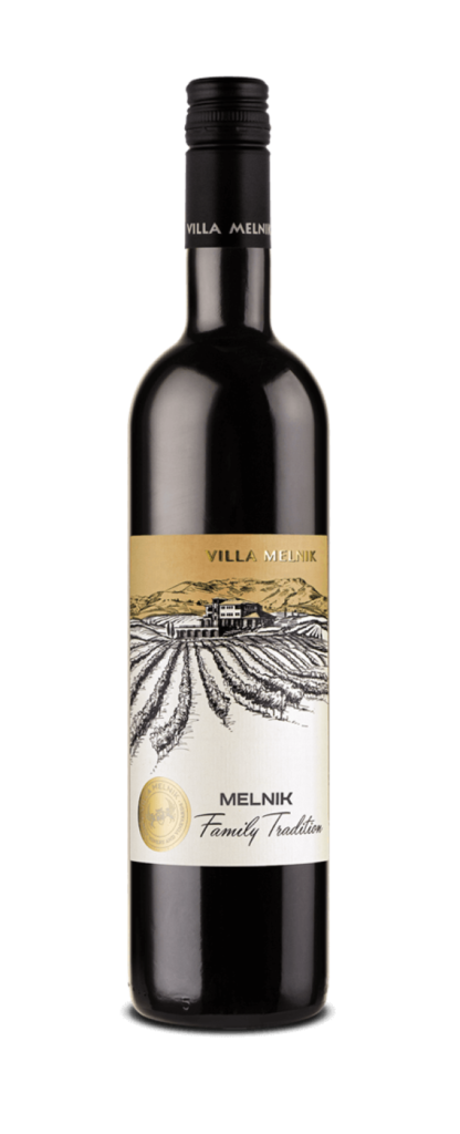 FAMILY TRADITION - Melnik rot 13.5% vol. 750 ml ist ein charaktervoller, trockener Rotwein aus der bulgarischen autochthonen Rebsorte Shiroka Melnishka Losa (Breitblättrige Melniker Rebe), die exklusiv in der Melnik-Region wächst. Der Wein präsentiert sich in einer rubinroten, leuchtenden Farbe und entfaltet Aromen von frischen Kirschblättern, gemähtem Gras und gerösteten roten Früchten. Am Gaumen zeigt er sich frisch mit einer leichten Struktur und präsenten, eleganten Tanninen, die dem Wein ein beeindruckendes Rückgrat verleihen. Der Wein reift in bulgarischen Eichenfässern, was ihm besondere Tiefe und Eleganz gibt. Er passt besonders gut zu Pasta, gereiftem Käse, Wildgerichten, wie Wildschwein und Federwild, sowie zu Schweinefleisch in cremigen Saucen und Lamm mit Tomatensauce. Die optimale Serviertemperatur liegt bei circa 15 °C. Der Wein ist ein authentisches Beispiel für die Weintradition der Melnik-Region und bietet einen Einblick in das einzigartige Terroir dieser sonnenverwöhnten Gegend Bulgariens. Er wird vom Weingut Villa Melnik produziert, das eine lange Familientradition und moderne Kellertechnik verbindet, um Weine mit unverwechselbarem Charakter zu schaffen.