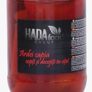 Hada gebackene Spitzpaprika in Essig 720ml, aromatisch geröstet und eingelegt, perfekt als Vorspeise, Beilage oder zum Verfeinern mediterraner Gerichte.