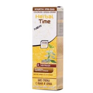 Herbal Time, henna-creme natürliche Farbe Cappuccino 75 ml