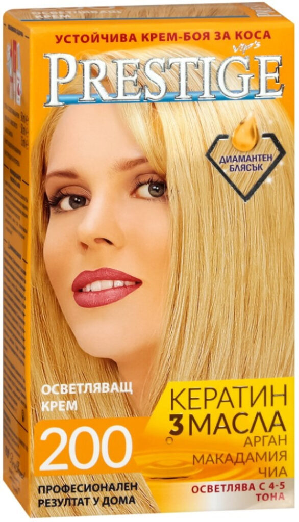 PRESTIJ Dauerhafte Haarfarbe, N200 Bleich-creme von 4 bis 5 nuance – Bulgarisches Produkt | Malincho Shop