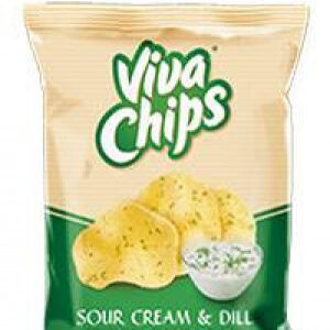 VIVA CHIPS SAUERRAHM & DILL 100G