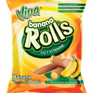 VIVA KNUSPRIGE RÖLLCHEN MIT BANANENCREME 100G