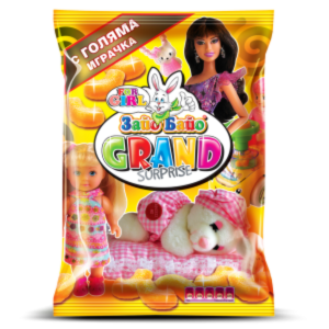 ZAYO BAYO GRAND, für Mädchen mit Spielzeug 100 g – Süßigkeit/Leckerei speziell für Mädchen, inklusive Spielzeug. Verpackungsgröße: 100 g.