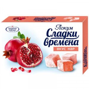 LOKUM, Pomegranate 140 g – weiche, fruchtige Süßigkeit mit Granatapfelgeschmack.