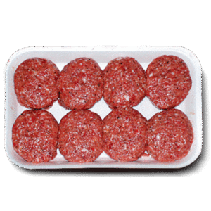 Nolev Rindfrikadelle Trapezno 500 g – gewürzte Rinderfrikadellen in Verpackung.