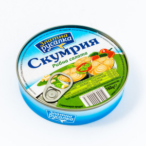 Zlatna Rusalka, Makrele Fischsalat 160 g – Feiner Fischsalat aus Makrele, ideal als Brotbelag oder delikate Vorspeise.