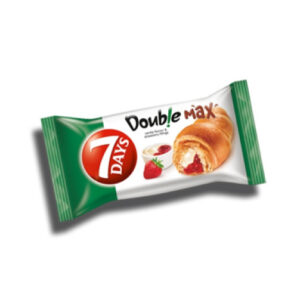 7 DAYS Croissant Erdbeeren und Vanille, 92 g – zartes Croissant mit fruchtiger Erdbeer- und cremiger Vanillefüllung, ideal für süßen Genuss zwischendurch.