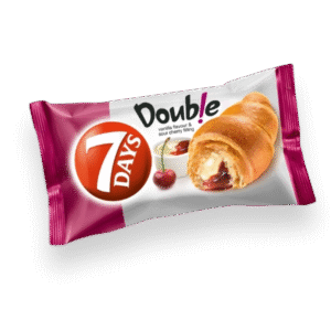 7 DAYS Double Croissant mit Vanille und Sauerkirschen 92g/ 18 stk in Verpackung