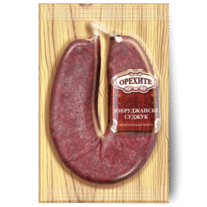 Orehite Chardaka Lukanka 1 kg – traditionelle bulgarische luftgetrocknete Wurst in Verpackung.