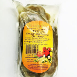 ZLATEN PLOD, Saure Gurken 300 g – Knackige, eingelegte Gurken in praktischer Plastiktüte, ideal als Beilage oder Snack.