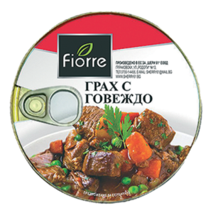 FIORRE, Rindfleisch mit Erbsen 300g/ 6 stk in Verpackung