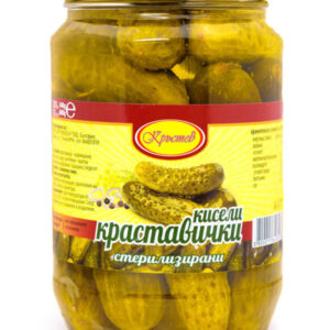 KRASTEV, Sauergurken 680gr/ 6 stk in Verpackung