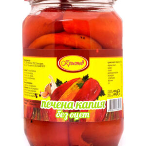 KRASTEV, Gegrillte Rote Paprika, 680gr/ 6 stk in Verpackung
