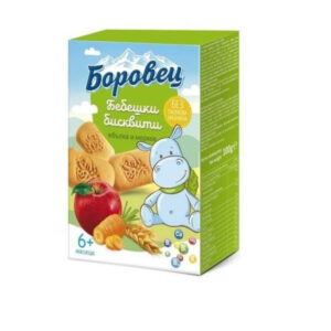 BOROVETZ, Baby Kekse mit Apfel und Karotten - 100 g.