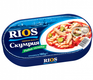 RIOS, Makrelen-Fischsalat 180 g – Feiner Makrelen-Fischsalat in aromatischer Sauce, perfekt als Brotbelag oder zu Salaten.