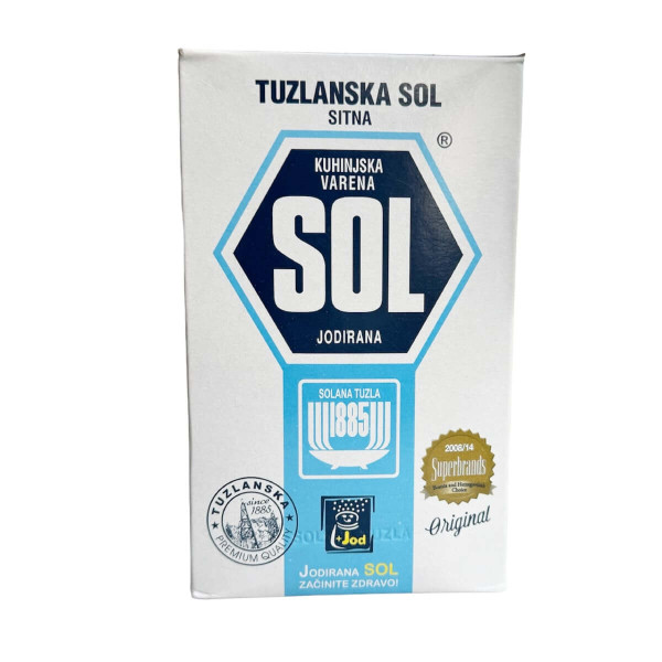 Tuzlan, Salz 500 g – feines Speisesalz für den täglichen Gebrauch beim Kochen und Würzen.