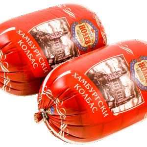 Nolev Hamburgski Salami – luftgetrocknete Salami in Verpackung.