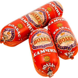 Nolev Kamchiq – traditionelle luftgetrocknete Wurst nach bulgarischer Art in Verpackung.