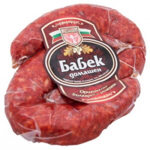 Abion Babek – hausgemachte, rohe Wurst nach traditioneller Art in Verpackung.