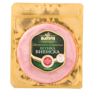 KFM Shunka Vienska Nariazana 160 g – dünn geschnittener Wiener Schinken in Verpackung.