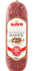 KFM Babek Starobalgarski 170 g – würzige luftgetrocknete Rohwurst nach traditionellem Rezept in Verpackung.