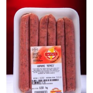 Merkez Karnache Tarelka – gewürzte Rohwurst auf der Platte, Preis pro Kilogramm, verpackt.