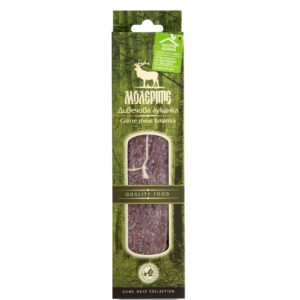 Molerite Divecova Lukanka 170 g – traditionelle luftgetrocknete Wildwurst in Verpackung.