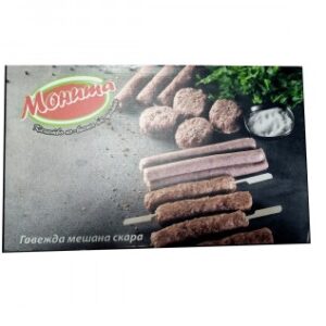 Monita Rind-Gemischte Grillplatte in Verpackung – Auswahl aus Rindfleisch und gemischtem Grillgut, ideal für den Grill.