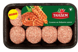 Tandem Kyufteta – gewürzte Fleischbällchen in Verpackung.