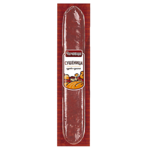 CHICHOVTSI, Sushenitsa 150 g – Geräucherte Schweinefleischwurst, pikant gewürzt, typisch bulgarischer Snack oder Aufschnitt.