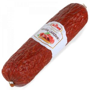 BONI, Speck Salami Sandwich 330 g – Fertigsandwich mit Speck- und Salamiaufschnitt, praktisch für unterwegs oder als Snack.