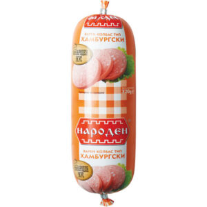 Naroden Hamburgski Wurst, 1500 g, fein gewürzte Fleischwurst mit mildem Aroma, ideal für Brotzeiten und vielseitige Gerichte.