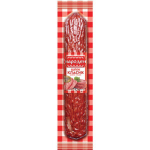 Naroden Speck Wurst Classic, 230 g, kräftig geräucherte Wurst mit traditionellem Geschmack, perfekt als Brotaufstrich oder Snack.