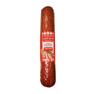 Naroden Speck Wurst Classic Gastro, 1 kg, traditionelle geräucherte Wurst mit kräftigem Geschmack, ideal für Gastronomie und herzhafte Mahlzeiten.
