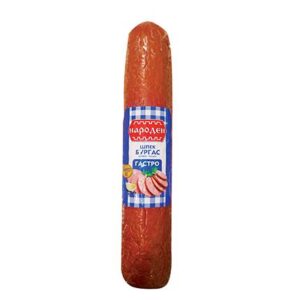 Naroden Spek Wurst Burgas Gastro, 1 kg, geräucherte Fleischwurst mit intensiv würzigem Aroma, geeignet für Gastronomie und herzhafte Gerichte.
