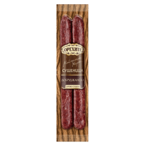 Orehite Sushenitsa Dobrudzhanska, 180 g, traditionelle bulgarische rohe Trockenwurst aus hochwertigem Schweine- und Rindfleisch, mit authentischer Gewürzmischung, ideal für Snacks oder Charcuterie-Platten, vakuumverpackt.