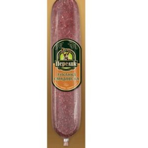 Perelik Smyadovska Lukanka, 180 g, traditionelle bulgarische rohe Trockenwurst aus hochwertigem Schweinefleisch, mit authentischer Gewürzmischung, ideal für Snacks oder Charcuterie-Platten, vakuumverpackt.