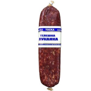 TOSKA, Rind Lukanka / kg – Hochwertige, luftgetrocknete Spezialität aus Rindfleisch, fein gewürzt und mit charakteristischem, kräftigem Geschmack. Perfekt als Vorspeise, Snack oder in Kombination mit Käse und frischem Brot.