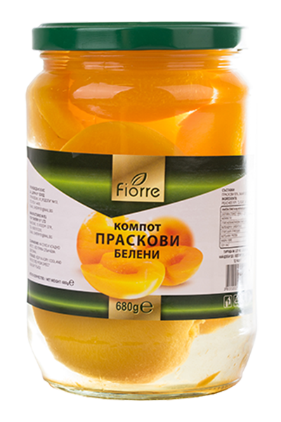 FIORRE, Kompot Geschälte Pfirsich 700g/ 6Stk. in Verpackung – EP: 1,17€
