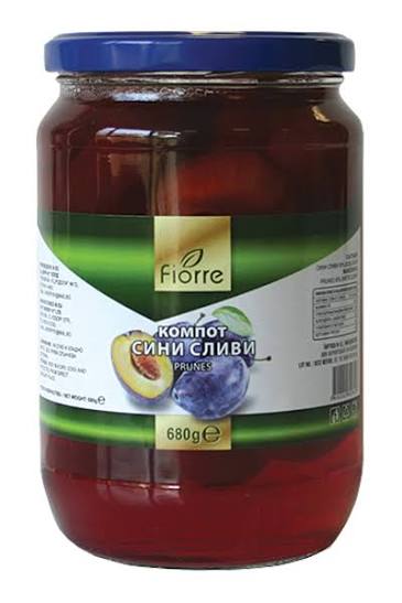 FIORRE, Kompot Pflaumen 680g/ 6Stk. in Verpackung – EP: 1,56€